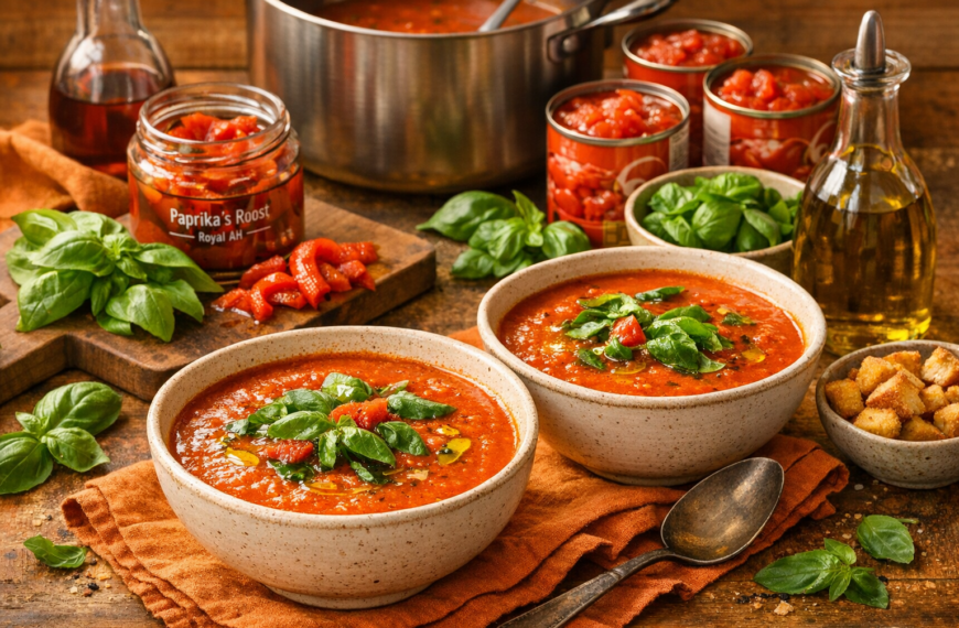 Tomatensoep met rode paprika