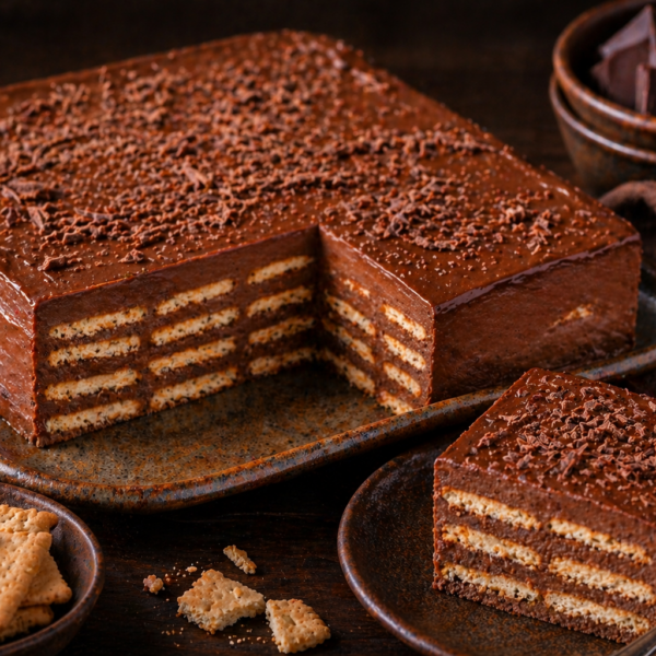 Chocoladekoekjescake zonder oven