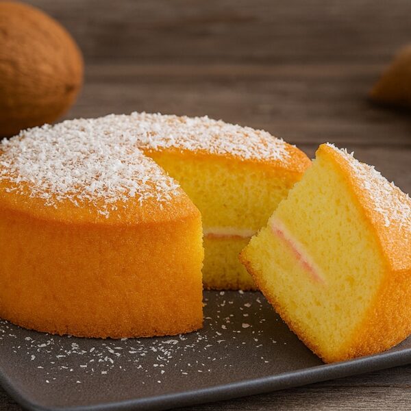 Cake met kokosbrood