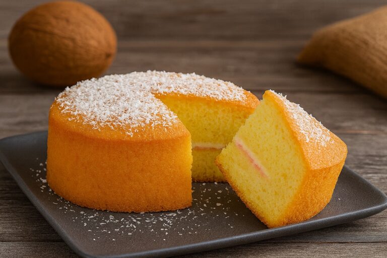 Cake met kokosbrood